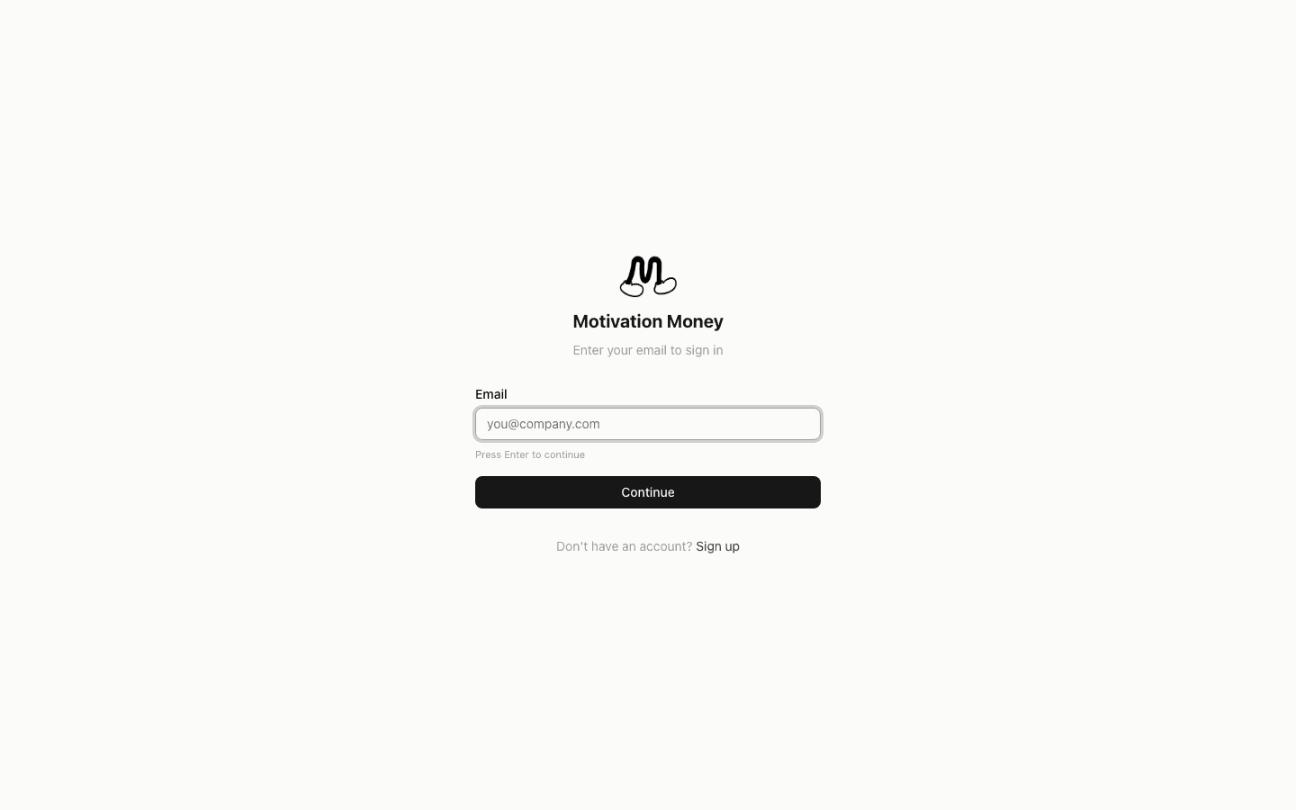 Sign-in page