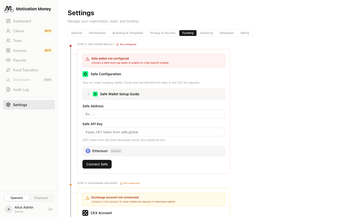 Funding — Safe
